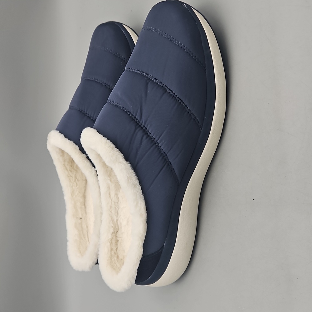 ABEO MXV Cruise Mule Slip On Navy Puffy Sherling Lining Women 11